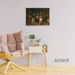 "Artery8 Rembrandt The Night Watch Scene Canvas Wall Art Print - Size: W18"" x H24""" - thumbnail 3