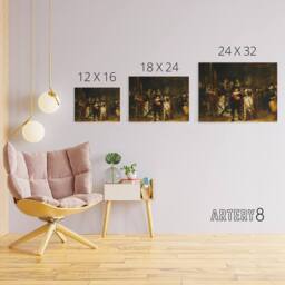 "Artery8 Rembrandt The Night Watch Scene Canvas Wall Art Print - Size: W18"" x H24""" - thumbnail 4