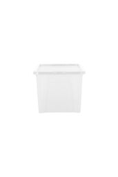 Wham Crystal 10 x 60L Stackable Plastic Storage Boxes with Lids in Clear - thumbnail 4