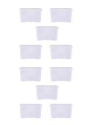 Wham Crystal 10 x 60L Stackable Plastic Storage Boxes with Lids in Clear - thumbnail 2