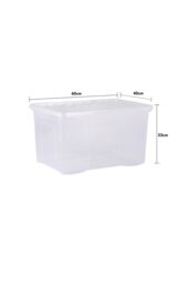 Wham Crystal 10 x 60L Stackable Plastic Storage Boxes with Lids in Clear - thumbnail 5