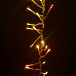 Samuel Alexander 960 LED 12m Premier Cluster Indoor Outdoor Multi Function Mains Operated Christmas Lights with Timer on Clear Cable in Red & Gold - thumbnail 5
