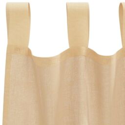 Berkfield Home Voile Curtains with Rod Pockets 2 pcs Sand in Brown - thumbnail 5