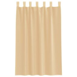 Berkfield Home Voile Curtains with Rod Pockets 2 pcs Sand in Brown - thumbnail 4
