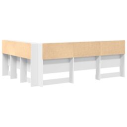 Berkfield Home Storage Headboard with Shelf with Headboard with Storage White 135 cm Engineered wood - thumbnail 7