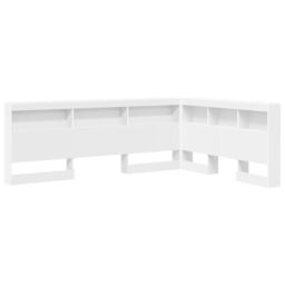 Berkfield Home Storage Headboard with Shelf with Headboard with Storage White 135 cm Engineered wood - thumbnail 2