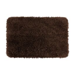 Allure Bath Fashions Shaggy Microfibre Non Slip Bath Mat 40 x 60cm in Chocolate - Size: 40 x 60 cm - thumbnail 2