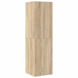 Berkfield Home 4 Piece TV Cabinet Set Sonoma Oak Engineered Wood in Light Tan - thumbnail 4