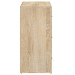 Berkfield Home Sideboard Sonoma Oak 80x33x70 cm Engineered Wood in Beige - Size: 80 x 33 x 70 cm - thumbnail 5