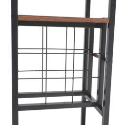 VOGREX 5-Tier Industrial Wine Rack With Glass Holder Storage Display Shelf - thumbnail 3