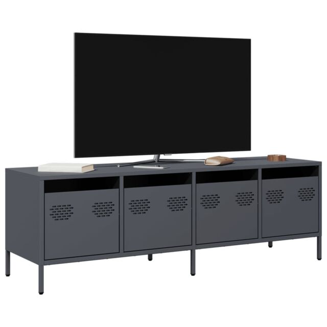 Berkfield Home TV Cabinet Anthracite 135x39x43.5 cm Cold-rolled Steel - image 1