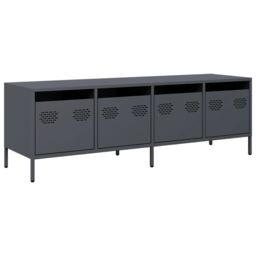 Berkfield Home TV Cabinet Anthracite 135x39x43.5 cm Cold-rolled Steel - thumbnail 2