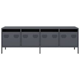 Berkfield Home TV Cabinet Anthracite 135x39x43.5 cm Cold-rolled Steel - thumbnail 4