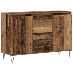 Berkfield Home Sideboard Old Wood 104x35x70 cm Engineered Wood in Brown - Size: 104 x 35 x 70 cm - thumbnail 2