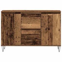 Berkfield Home Sideboard Old Wood 104x35x70 cm Engineered Wood in Brown - Size: 104 x 35 x 70 cm - thumbnail 4