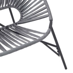 Berkfield Home Garden Egg Chair Black & Light Grey Poly Rattan - thumbnail 7