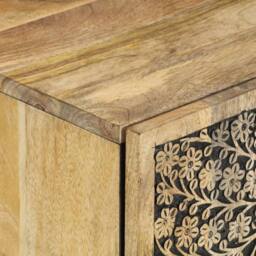 Berkfield Home Bathroom Sink Cabinet 62x33x58 cm Solid Wood Mango in Brown - Size: 62 x 33 x 58 cm - thumbnail 6