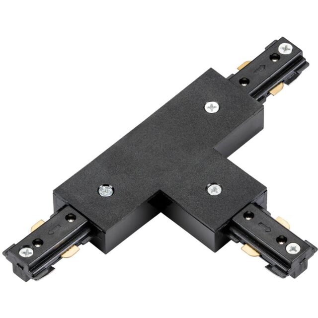 Loops Commercial Track Lighting T-Connector - 180mm x 107mm - Black Pc Rail System - image 1