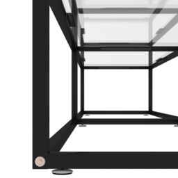 Berkfield Home TV Cabinet Transparent 200x40x40.5 cm Tempered Glass in Clear - thumbnail 5
