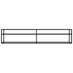Berkfield Home TV Cabinet Transparent 200x40x40.5 cm Tempered Glass in Clear - thumbnail 3