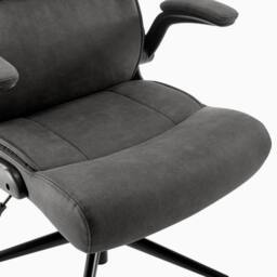 FurnitureboxUK Greer Black Faux Leather Executive Swivel Office Chair - thumbnail 7