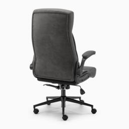 FurnitureboxUK Greer Black Faux Leather Executive Swivel Office Chair - thumbnail 5