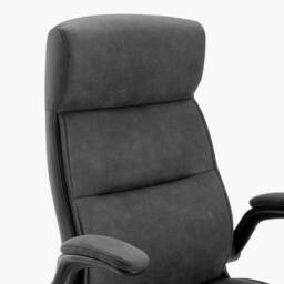 FurnitureboxUK Greer Black Faux Leather Executive Swivel Office Chair - thumbnail 6