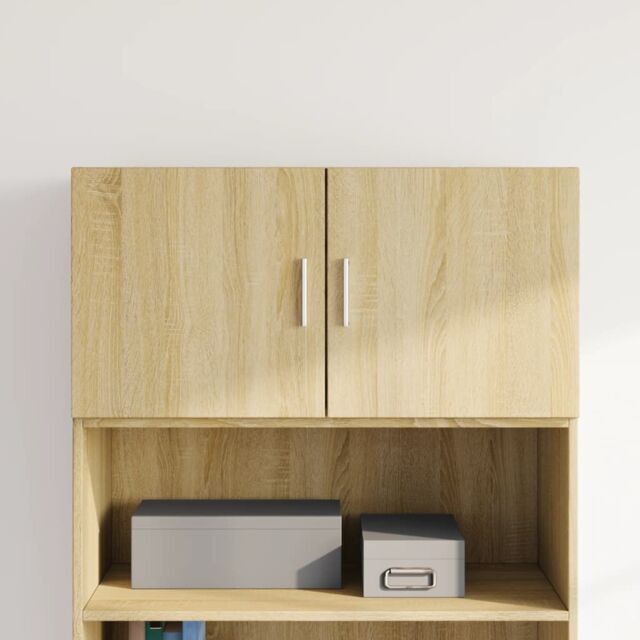 Berkfield Home Wall Cabinet Sonoma Oak 80x42.5x40 cm Engineered Wood in Brown - image 1