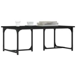 Berkfield Home Coffee Table Black 90x50x35 cm Engineered Wood - Size: 90 x 50 x 35 cm - thumbnail 3