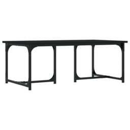 Berkfield Home Coffee Table Black 90x50x35 cm Engineered Wood - Size: 90 x 50 x 35 cm - thumbnail 2
