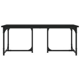 Berkfield Home Coffee Table Black 90x50x35 cm Engineered Wood - Size: 90 x 50 x 35 cm - thumbnail 4