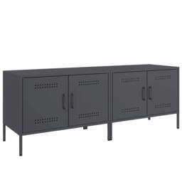 Berkfield Home TV Cabinets 2 pcs Anthracite 68x39x50.5 cm Steel in Dark Grey - thumbnail 3