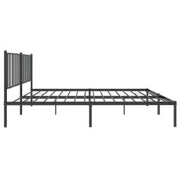 Berkfield Home Metal Bed Frame with Headboard Black 160x200 cm - thumbnail 6