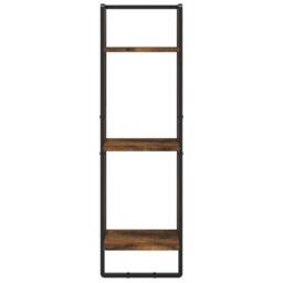 Berkfield Home 6 Piece Wall Shelf Set with Bars Smoked Oak Engineered Wood in Brown - thumbnail 7