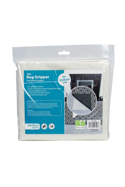 JVL Rug Safe Carpet Gripper for Carpet Floors 60 x 90cm in White - Size: 60 cm x 100 cm - image 1