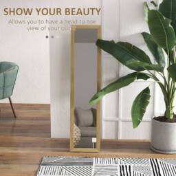 STILVORA Full Length Mirror Freestanding or Wall Mounted Natural - thumbnail 6