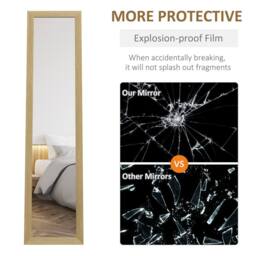 STILVORA Full Length Mirror Freestanding or Wall Mounted Natural - thumbnail 9