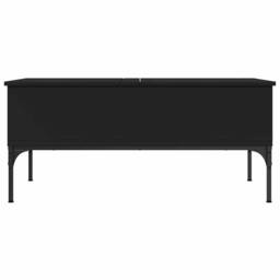 Berkfield Home Comfortable Coffee Table Black 100x50x45 cm Engineered Wood & Metal - Size: 100 x 50 x 45 cm - thumbnail 5