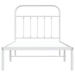 Berkfield Home Metal Bed Frame with Headboard White 90x190 cm Single - thumbnail 6