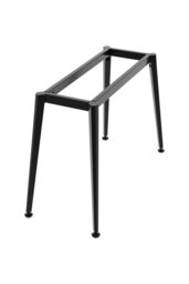 Living and Home Metal Desk Frame Black Desk Base w/ Adjustable Plastic Table Foot Protectors for Home, Kitchen, DIY Dining Table, 110cm W x 50cm D x