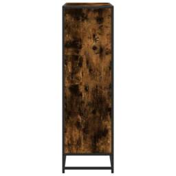 Berkfield Home Modern Bookcase Smoked Oak 97.5x33x107.5 cm Engineered Wood & Metal in Brown - thumbnail 5