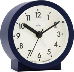 Acctim Gaby Small Analogue Contemporary Beside Alarm Clock in Dark Blue - thumbnail 1