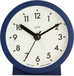 Acctim Gaby Small Analogue Contemporary Beside Alarm Clock in Dark Blue - thumbnail 2