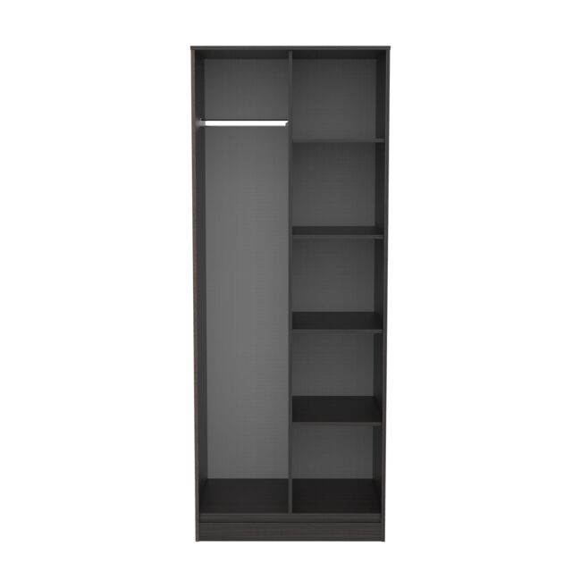 Ready Assembled 2 U Madrid Open Wardrobe (Ready Assembled) in Black - image 1