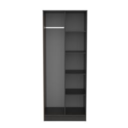 Ready Assembled 2 U Madrid Open Wardrobe (Ready Assembled) in Black - thumbnail 1