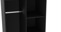 Ready Assembled 2 U Madrid Open Wardrobe (Ready Assembled) in Black - thumbnail 3
