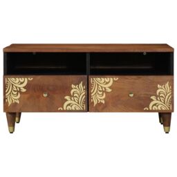 Berkfield Home Coffee Table 80x54x40 cm Solid Wood Mango in Brown - Size: 80 x 54 x 40 cm - thumbnail 3