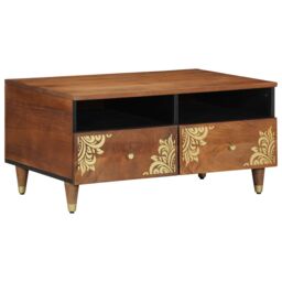 Berkfield Home Coffee Table 80x54x40 cm Solid Wood Mango in Brown - Size: 80 x 54 x 40 cm - thumbnail 1
