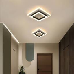 Pheashine White Black 30cm Square Acrylic Ceiling Light 30W 3000K Warm White - thumbnail 7