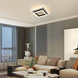 Pheashine White Black 30cm Square Acrylic Ceiling Light 30W 3000K Warm White - thumbnail 8